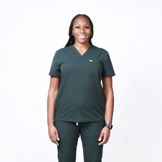 JUNE BUG V NECK SCRUB TOP