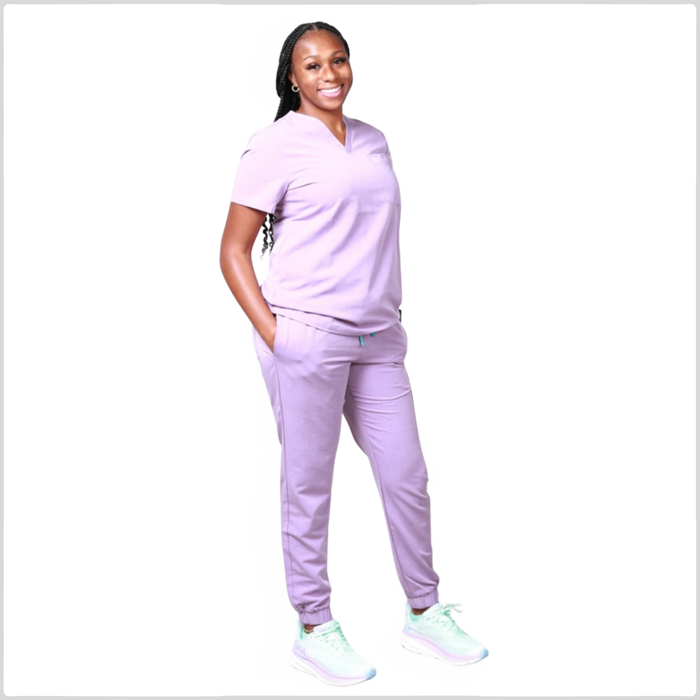 GRAPEADE V-NECK SCRUB TOP