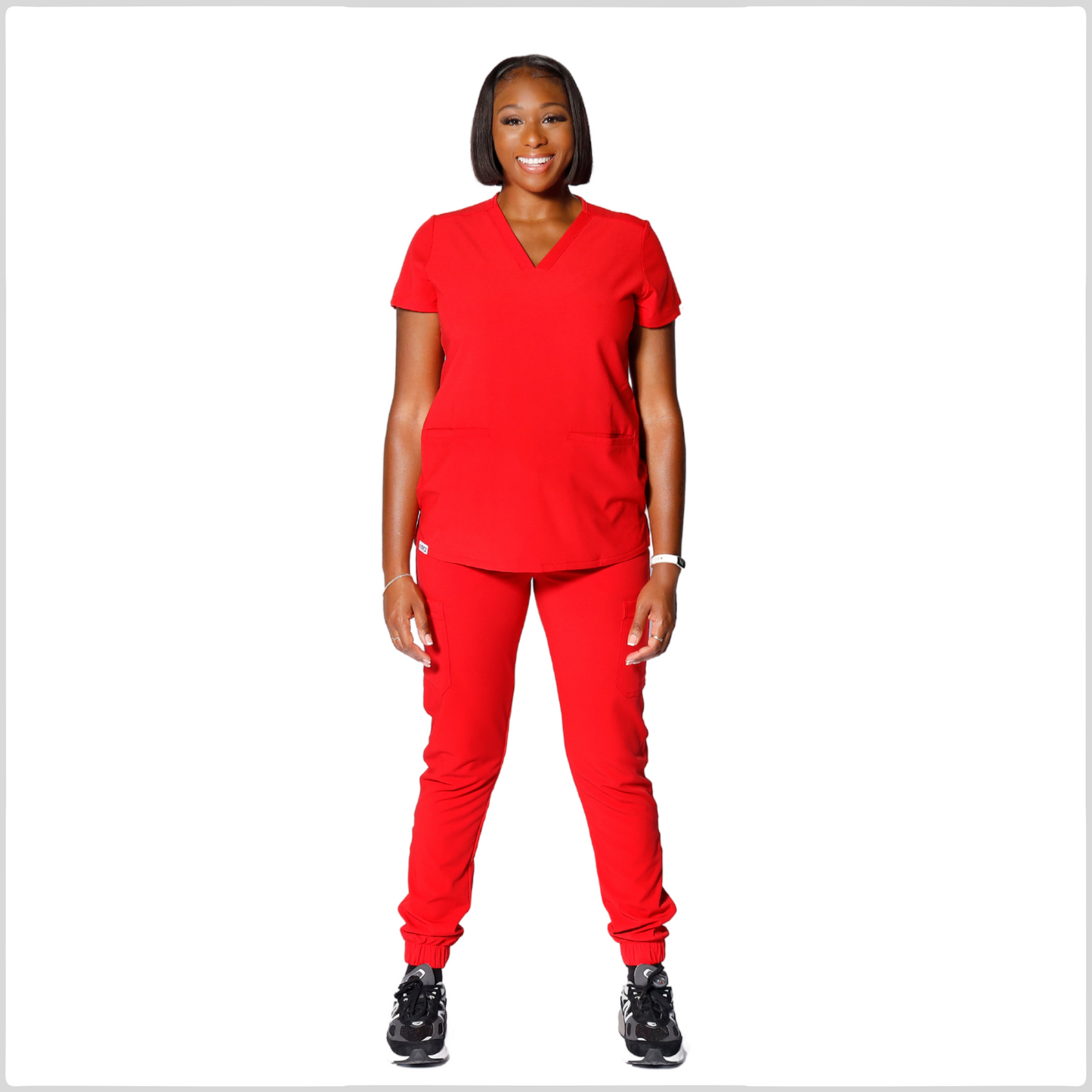 TRU RED V NECK SCRUB TOP