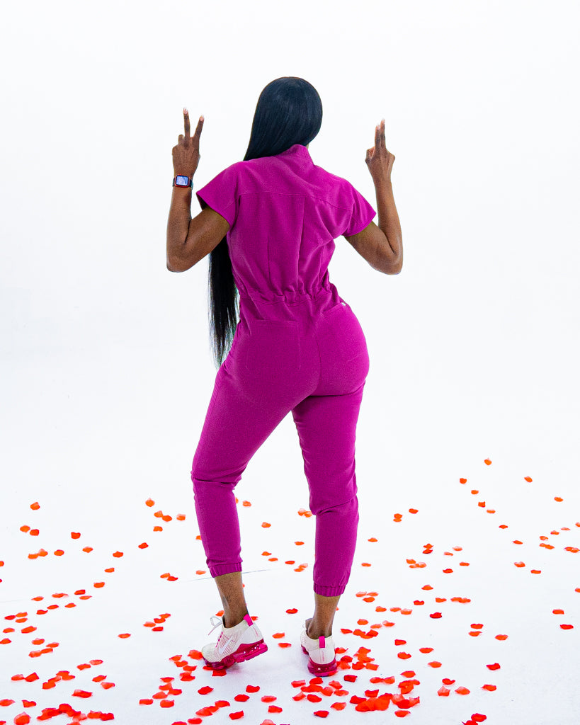 1 CORINTHIANS 13 FUCHSIA PINK JUMPSUIT