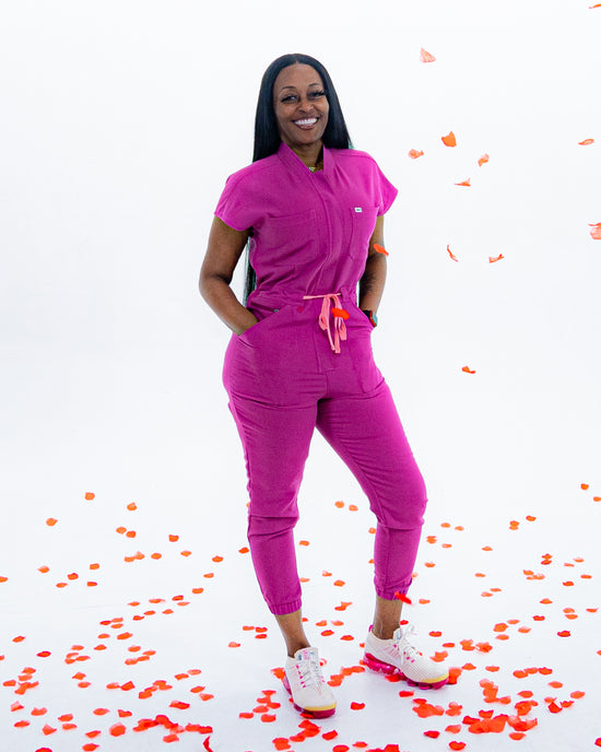 1 CORINTHIANS 13 FUCHSIA PINK JUMPSUIT