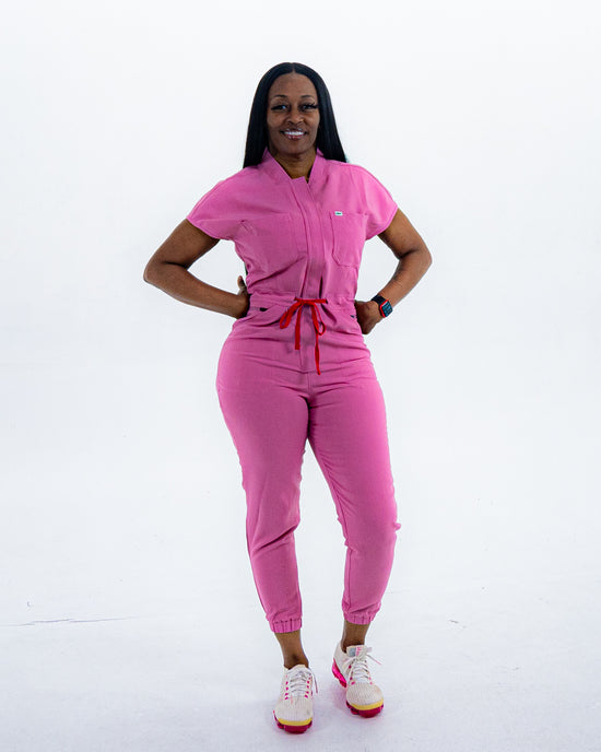 1 CORINTHIANS 13 ROSE PINK JUMPSUIT