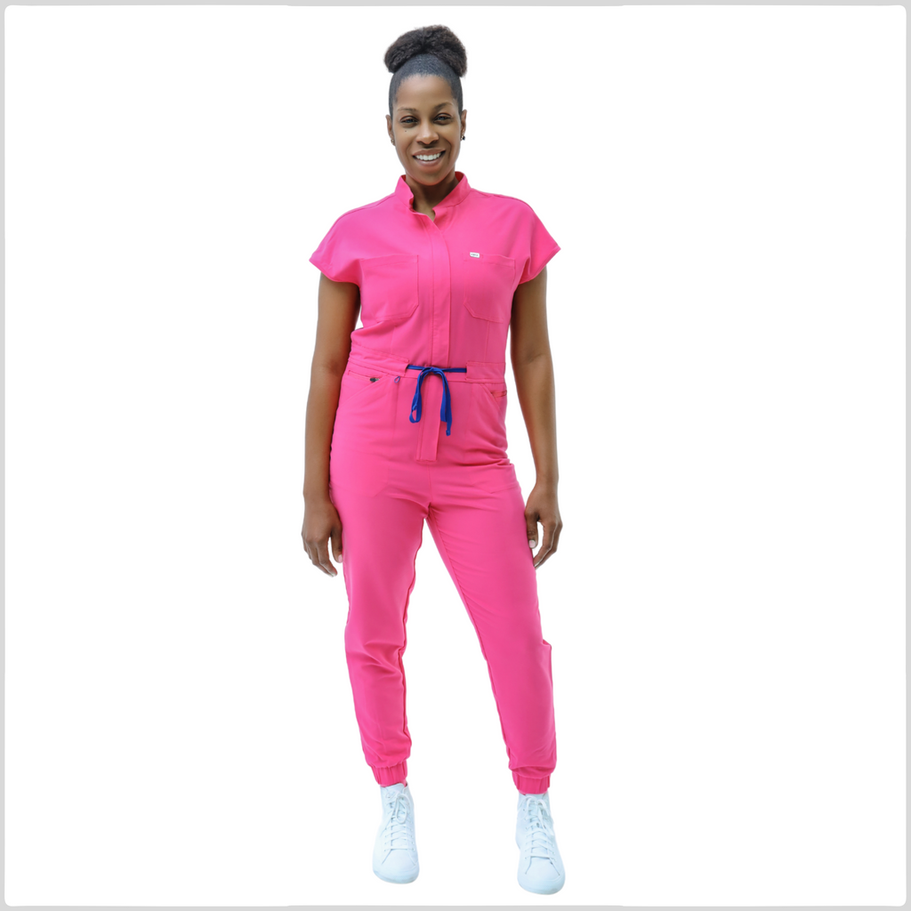 Hot pink Jumpsuit, scrub jumpsuit – VIBEZ